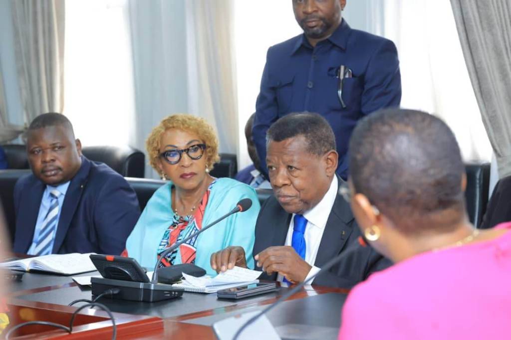 The speaker of the parliament of Uganda Rt Hon Anita Annet Among meeting a delegation of MPs from the DRC