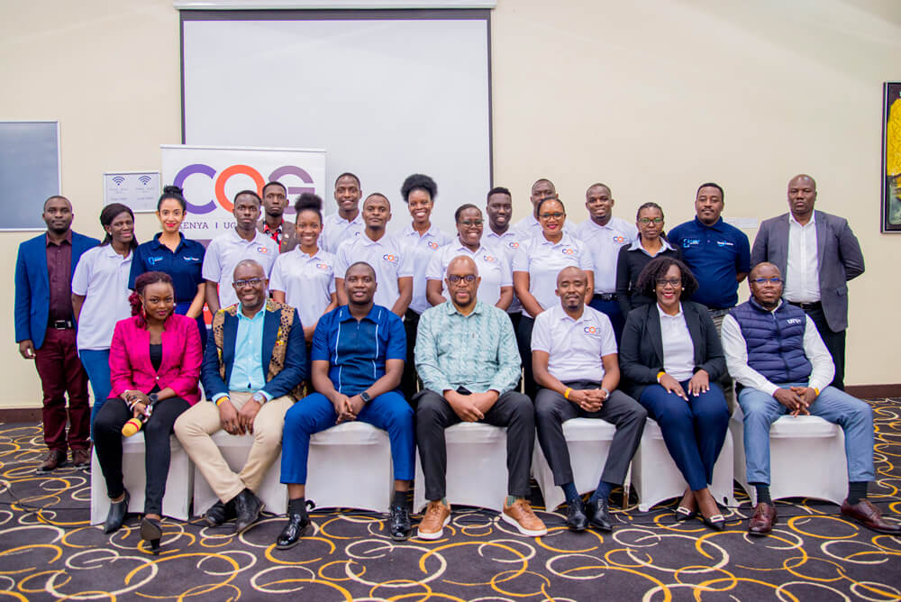 Group photo of Capital One Group staff members, guest speakers and sponsors.