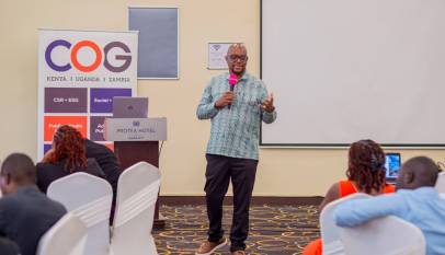 Douglas Kativu, Director of GRI Africa during his speech at the ESG Summit 2025