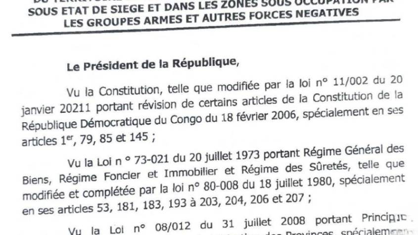 DRC Bans All Land Transactions in M23-Controlled Areas